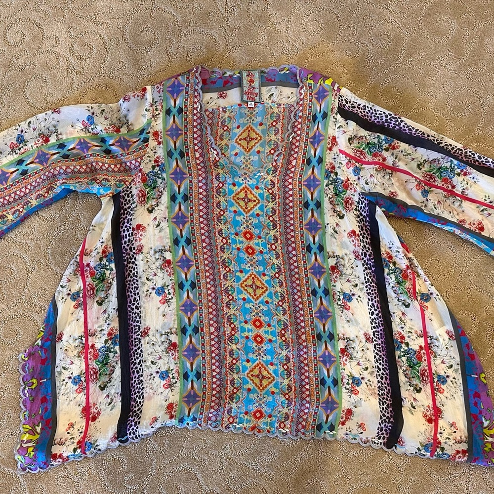 Johnny Was tunic top.